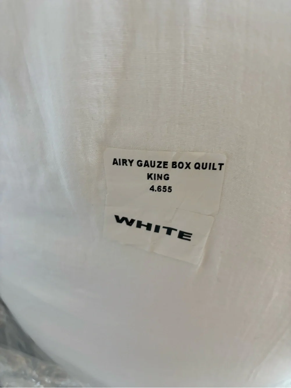 Quince Organic Airy Gauze Box Quilt White King/Cal King NWT Luxury Bedding